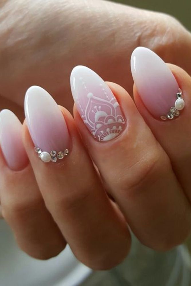 Elegant Wedding Nails
 Best 25 Simple bridal nails ideas on Pinterest