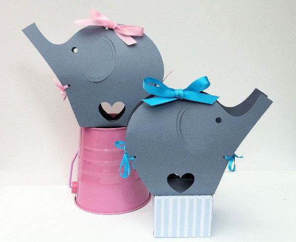 Elephant Baby Gift Ideas
 Adorable elephant t boxes from My Paper Planet