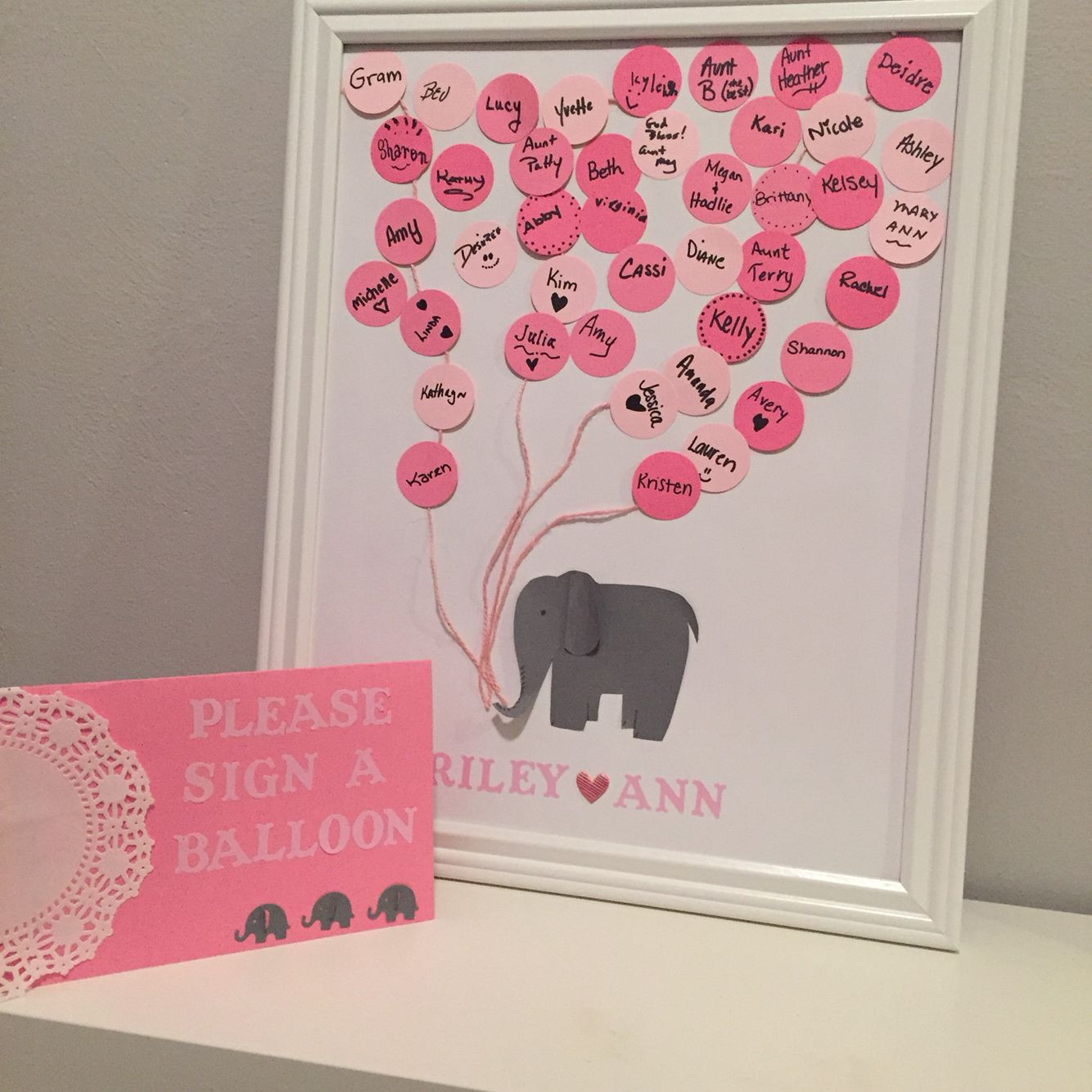 Elephant Baby Gift Ideas
 Diy baby shower guest book Elephant themed for our baby