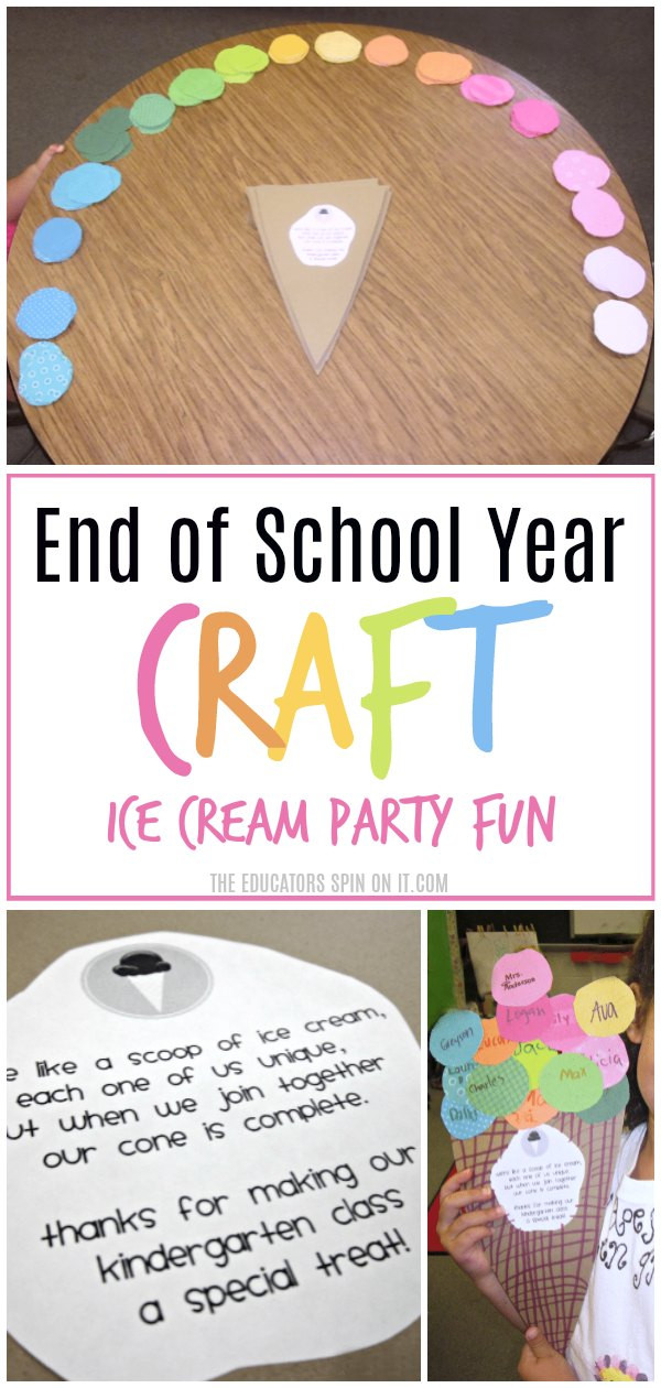 End Of Year Preschool Craft
 Ice Cream Themed Class Project for End of School Year
