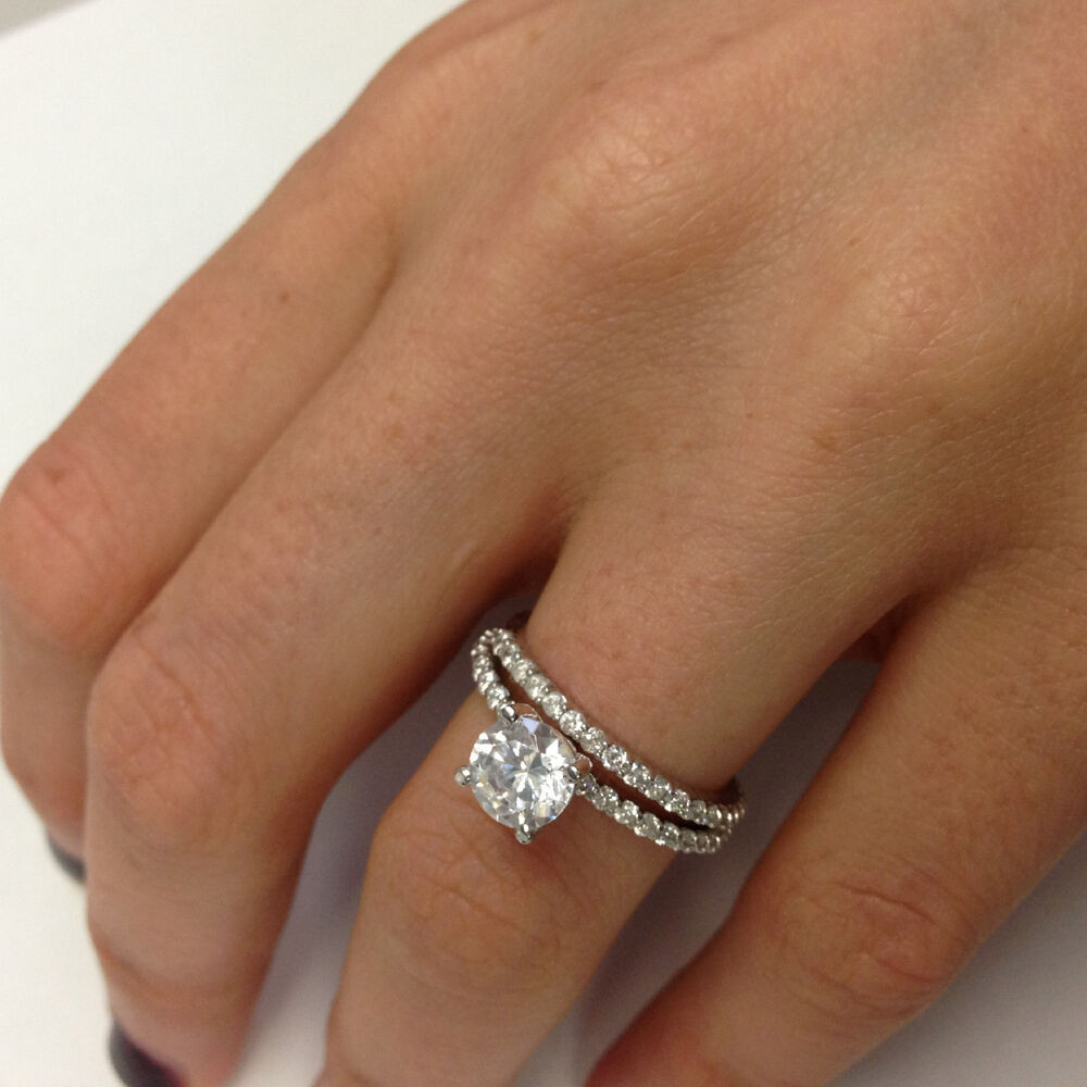 Engagement And Wedding Ring
 1 21 CARAT VS WEDDING DIAMOND ENGAGEMENT RING ROUND 18K