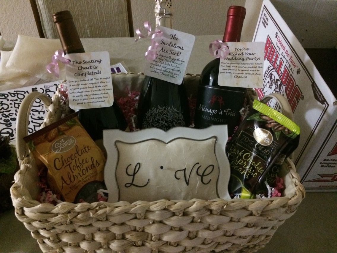 Engagement Gift Ideas For Couples
 Engagement party t basket for a great couple