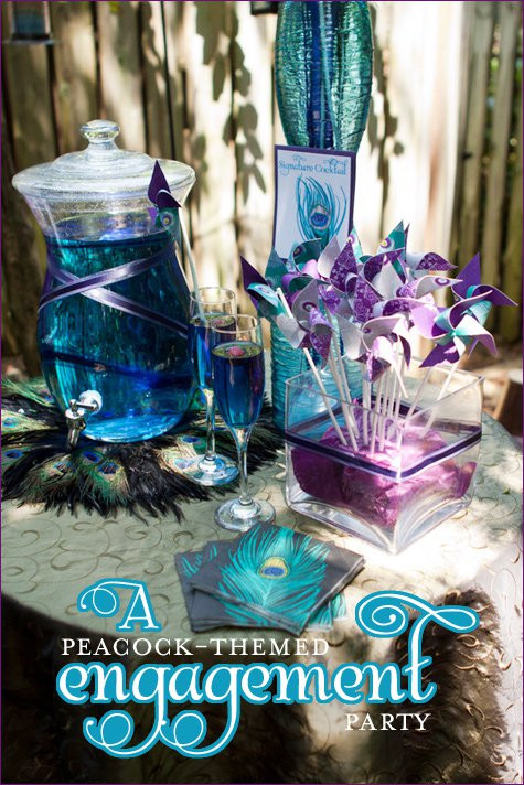 Engagement Party Decorations Ideas Tables
 REAL PARTIES Pretty Peacock Themed Engagement Party