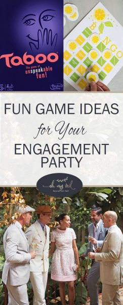 Engagement Party Game Ideas
 Fun Game Ideas for Your Engagement Party Oh My Veil all