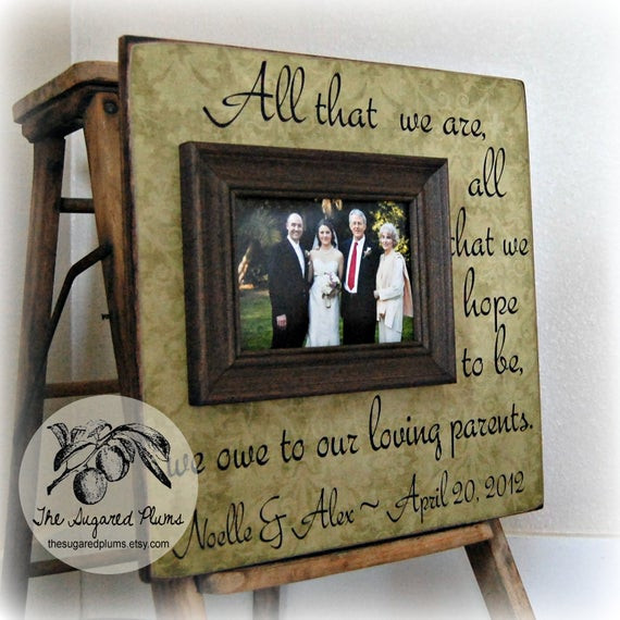 Engagement Party Gift Ideas From Parents
 Parents Thank You Gifts Wedding Personalized Picture Frame