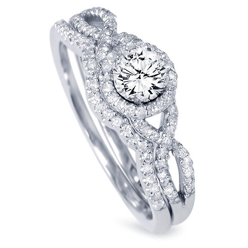 Engagement Rings And Wedding Bands Sets
 Diamond 70CT Infinity Engagement Ring Wedding Band Set