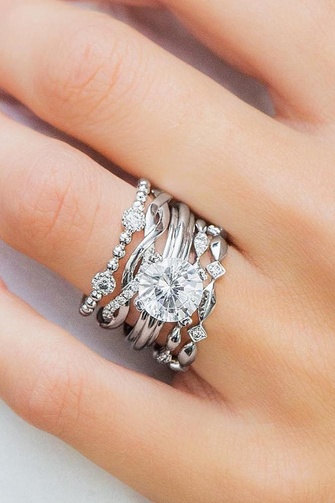 Engagement Rings And Wedding Bands Sets
 18 Best Stackable Wedding Rings Set More Rings More Shine