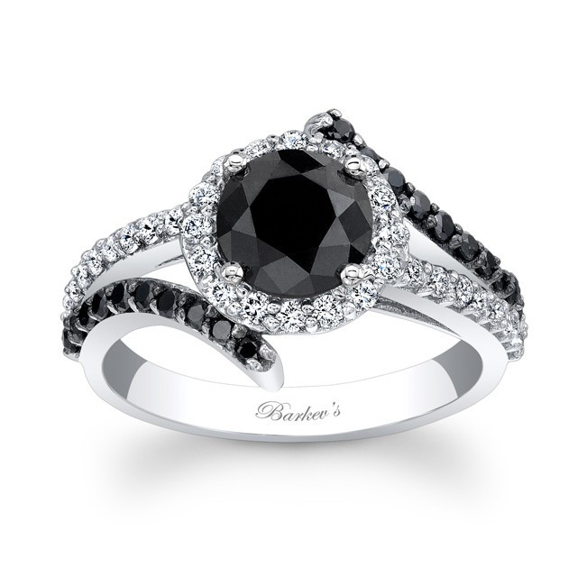 Engagement Rings With Black Diamonds
 Barkev s Black Diamond Engagement Ring BC 7857LBK