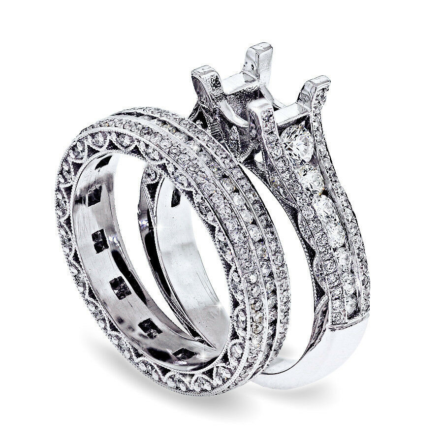 Engagement Rings Without Diamonds
 BRIDAL SET DIAMOND ENGAGEMENT RING SETTING & WEDDING BAND