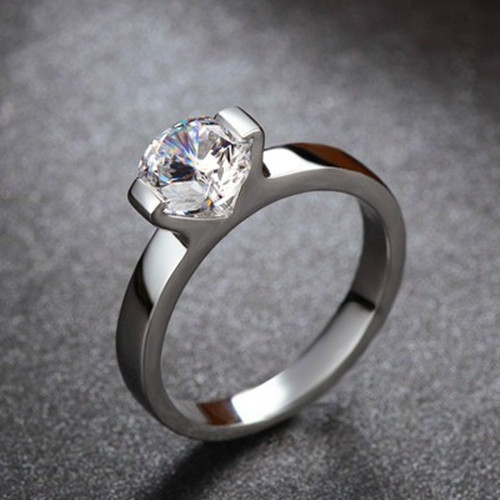 Engagement Rings Without Diamonds
 Wholesale 1 Ct Sterling Silver SONA Synthetic Diamond