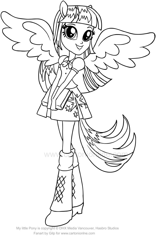 Equestria Girls Twilight Sparkle Coloring Pages
 Drawing Twilight Sparkle Equestria Girls of the My