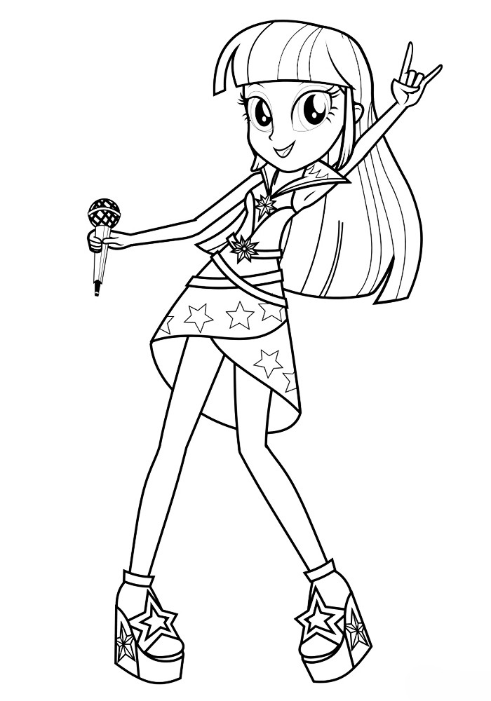 Equestria Girls Twilight Sparkle Coloring Pages
 Twilight Sparkle coloring pages to and print for free