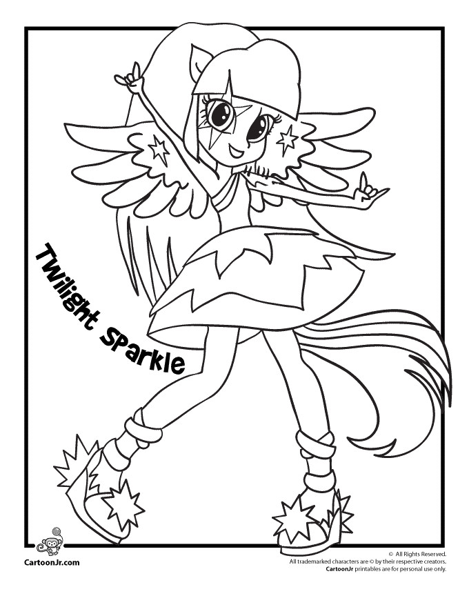 Equestria Girls Twilight Sparkle Coloring Pages
 My Little Pony Equestria Girl Twilight Sparkle Coloring Pages