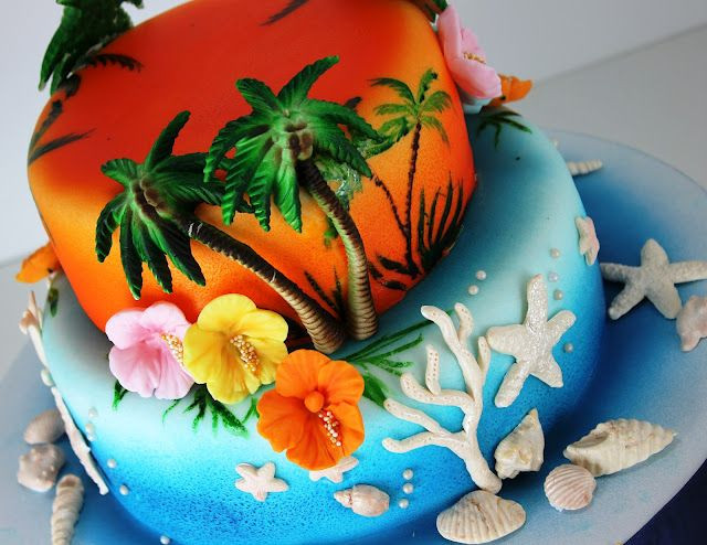 Exotic Birthday Cakes
 Exotic Beach Cake Fabulous Cakes Pinterest