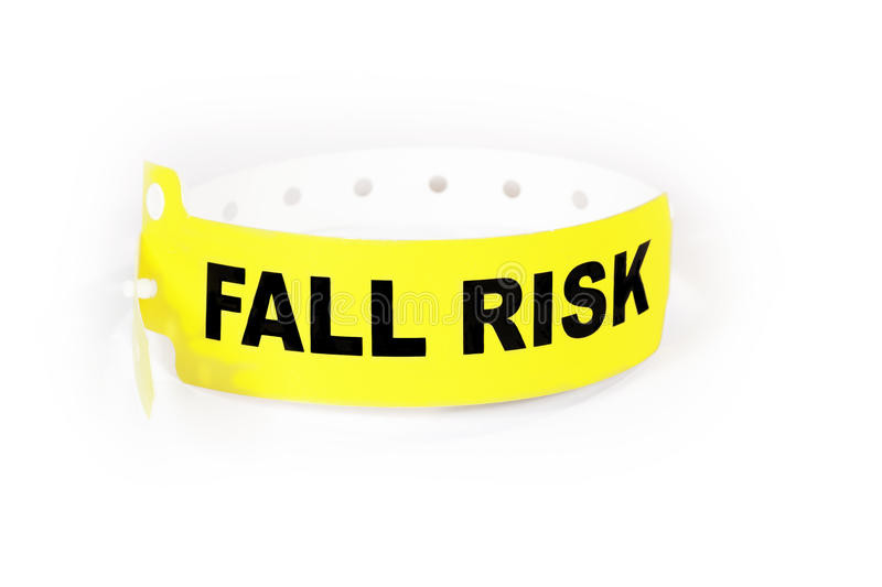 Fall Risk Bracelet
 Fall Risk Patient ID Band stock photo Image of white