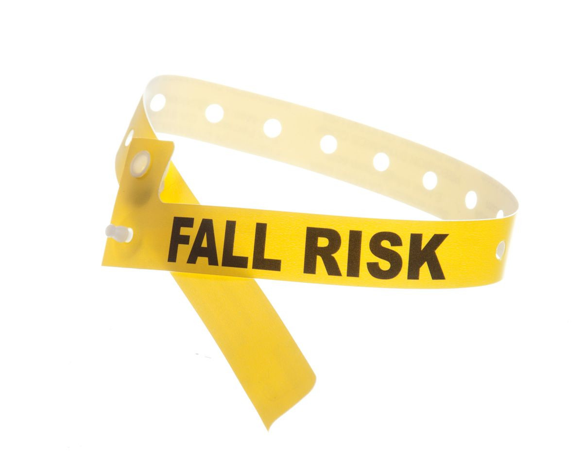 Fall Risk Bracelet
 Tamper Resistant Snap Closure Alert ID Band Fall Risk