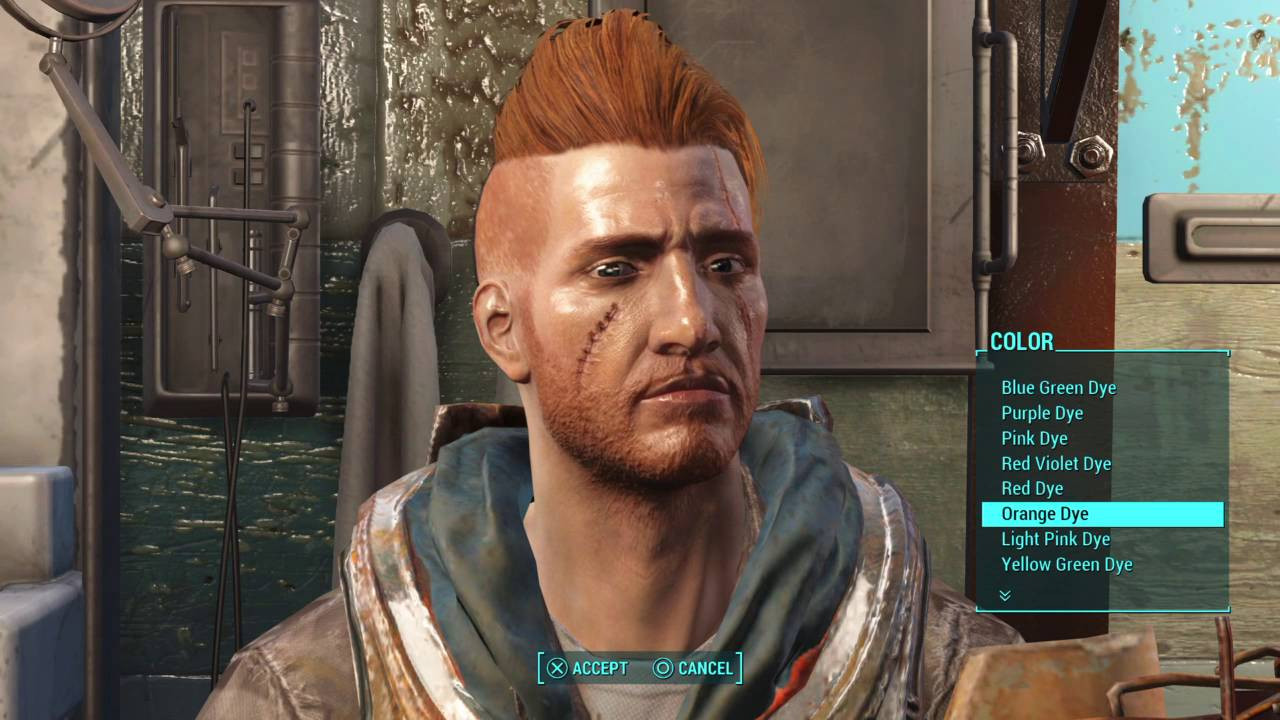 Fallout 4 Male Hairstyles
 Fallout 4 Nuka World New Hair Style and Hair Dye Male