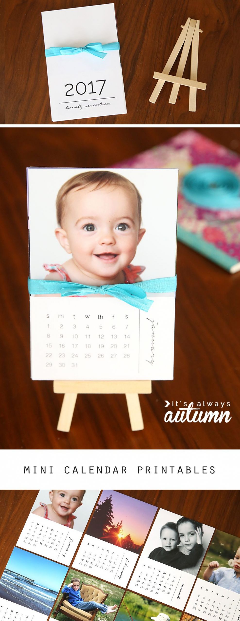 Family Christmas Gift Ideas 2020
 DIY mini 2020 photo calendar free printable templates