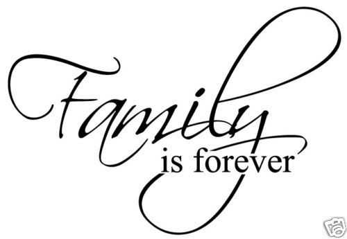Family Is Forever Quote
 Family is forever Vinyl Sticker Decal wall quote decor
