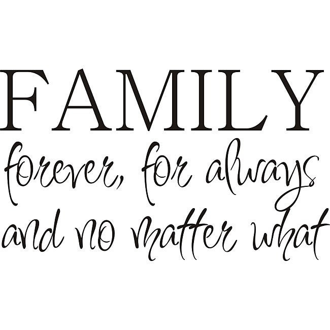 Family Is Forever Quote
 Shop Design on Style Family Forever Vinyl Wall Art Quote