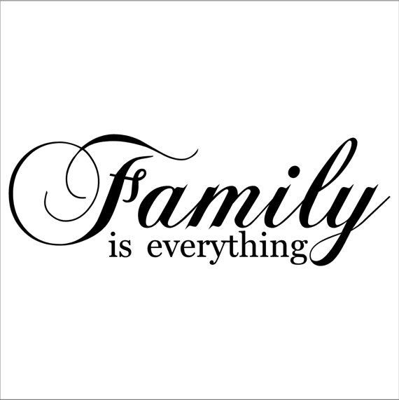 Family Over Everything Quotes
 Family Is Everything vinyl lettering art decal wall