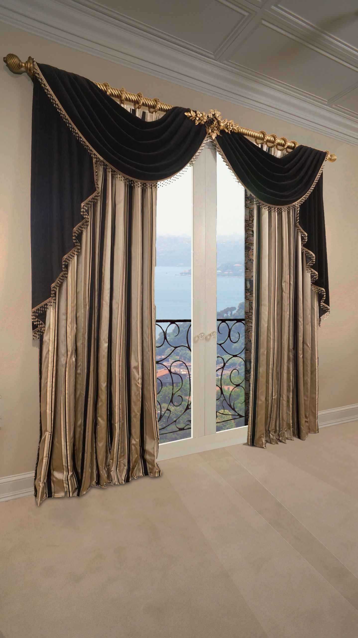 Fancy Curtains For Living Room
 Beautiful Elegant Formal Living Room Drapery made by