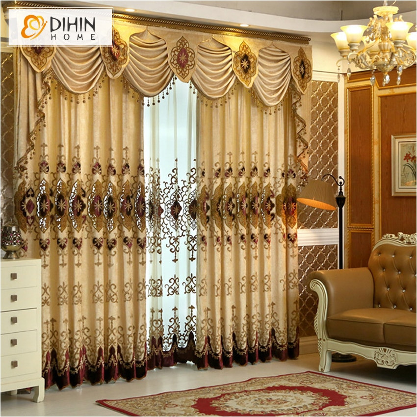 Fancy Curtains For Living Room
 DIHIN HOME New Arrival europen beaded curtain valance