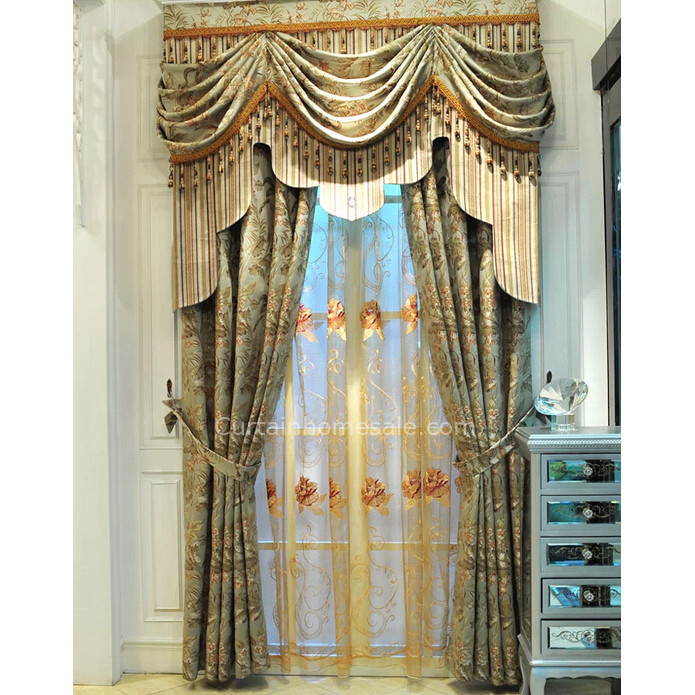 Fancy Curtains For Living Room
 Vintage Lace Curtains in bined Green Color for Fancy