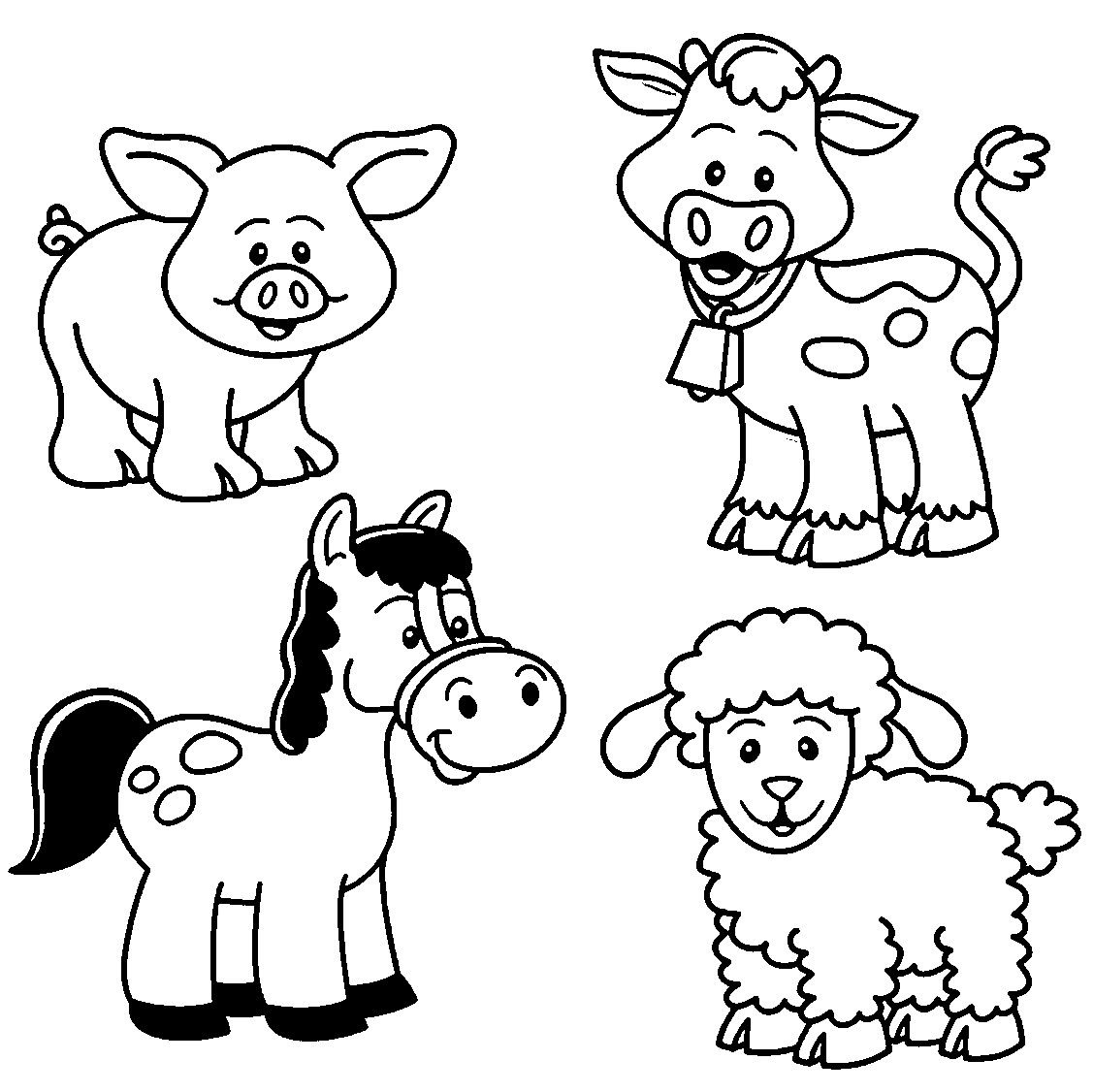Farm Animal Coloring Pages For Toddlers
 Pin on Colorings