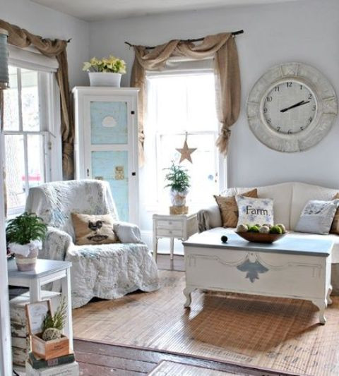 Farmhouse Chic Living Room
 45 fy Farmhouse Living Room Designs To Steal DigsDigs