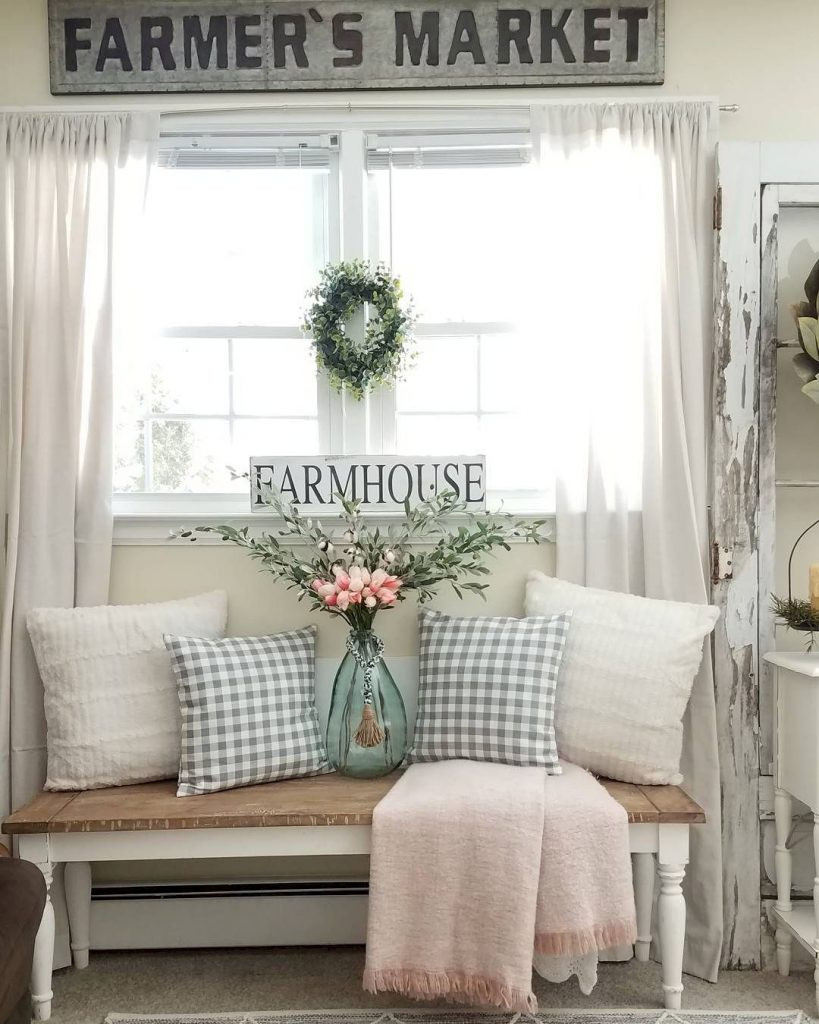 Farmhouse Living Room Curtains
 Farmhouse Spring Decor 20 Beautiful Ways to Wel e