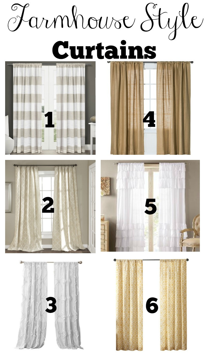 Farmhouse Living Room Curtains
 Transitioning to Farmhouse Style Shopping Guide