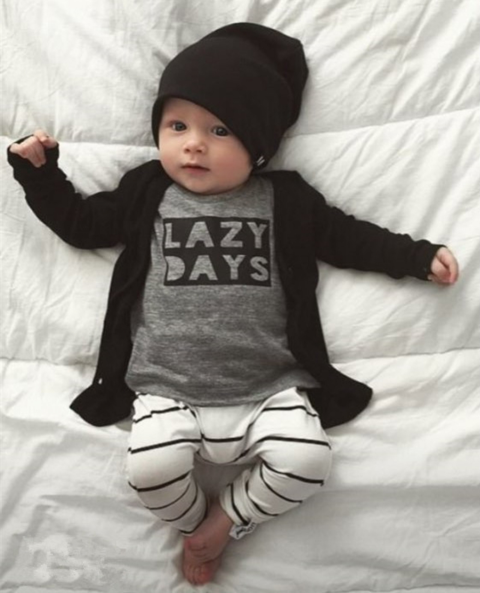 Fashion Baby Clothes
 Long Sleeved &Pants 2 pcs suit