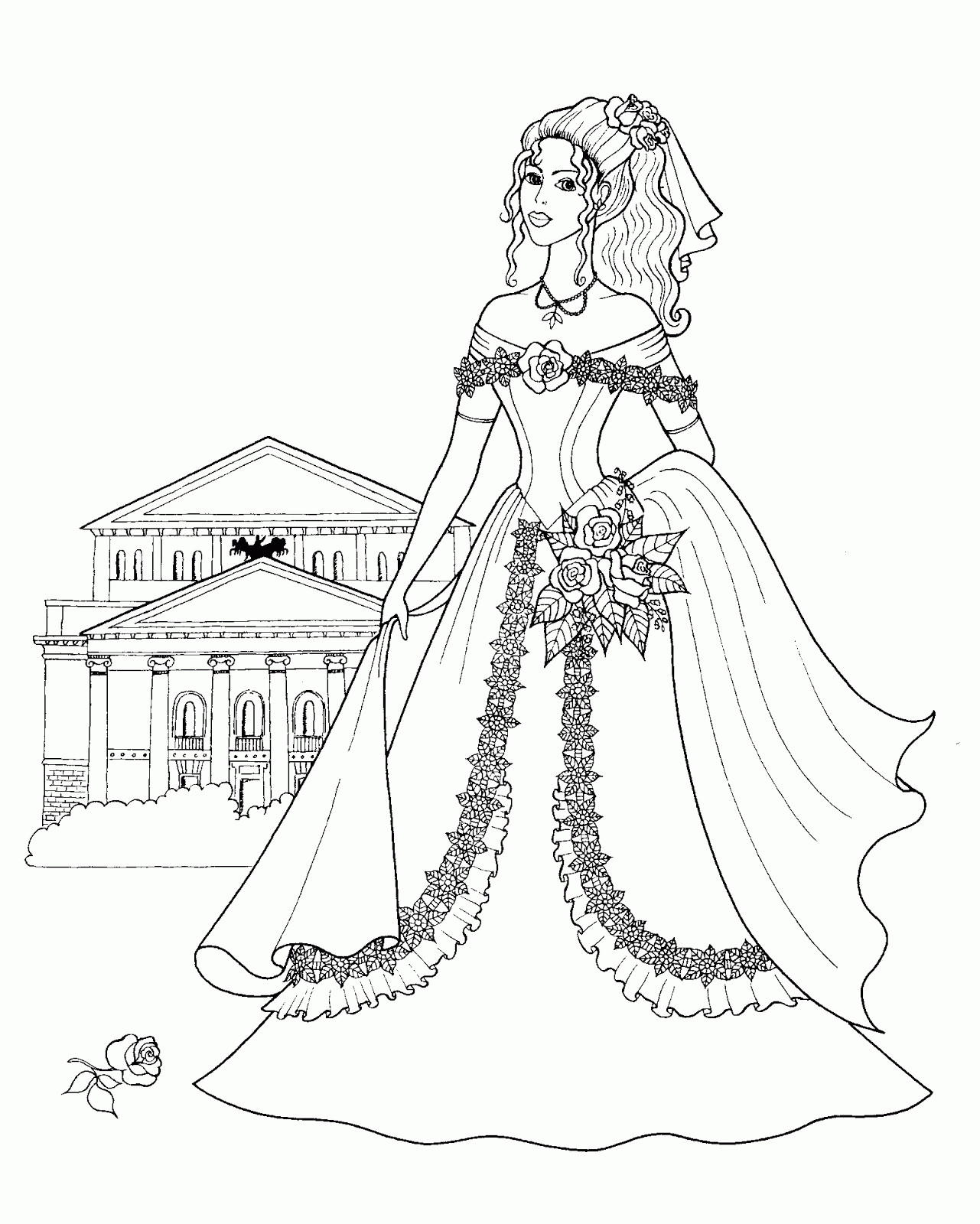 Fashion Coloring Pages For Girls
 Coloring Pages Fashionable Girls free printable coloring