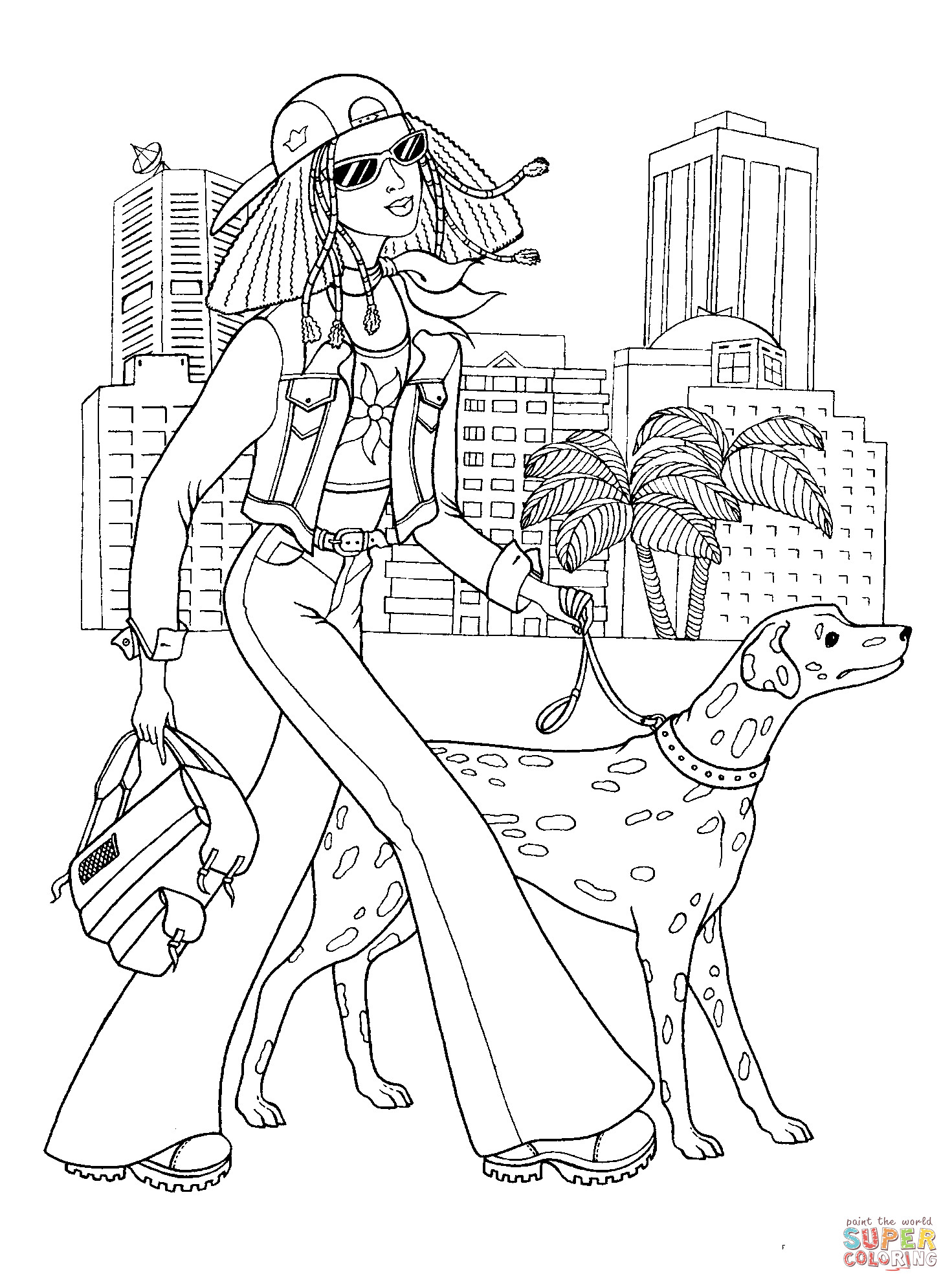 Fashion Coloring Pages For Girls
 Teenager Fashion coloring page