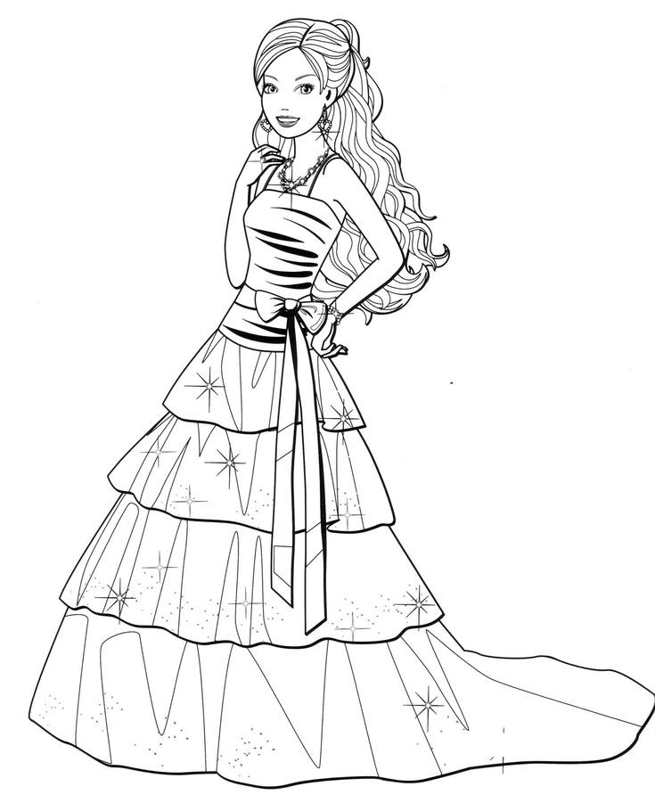 Fashion Coloring Pages For Girls
 10 best Fashion Dress Drawing images on Pinterest