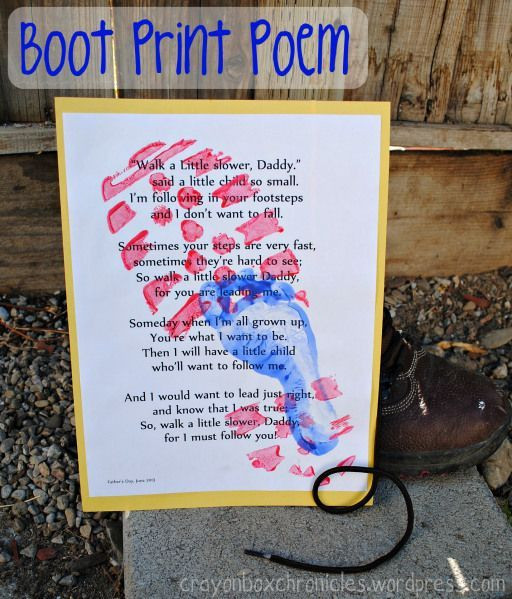 Father And Son Gift Ideas
 Boot Print Poem