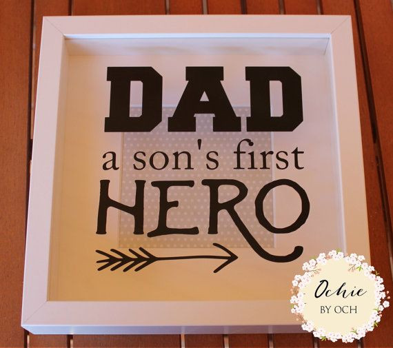 Father And Son Gift Ideas
 Fathers day t Dad a sons first hero Dad quote dad by
