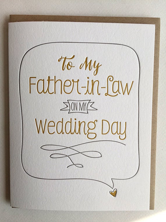 Father Inlaw Gift Ideas
 Father in law wedding t Father in Law Card Father of