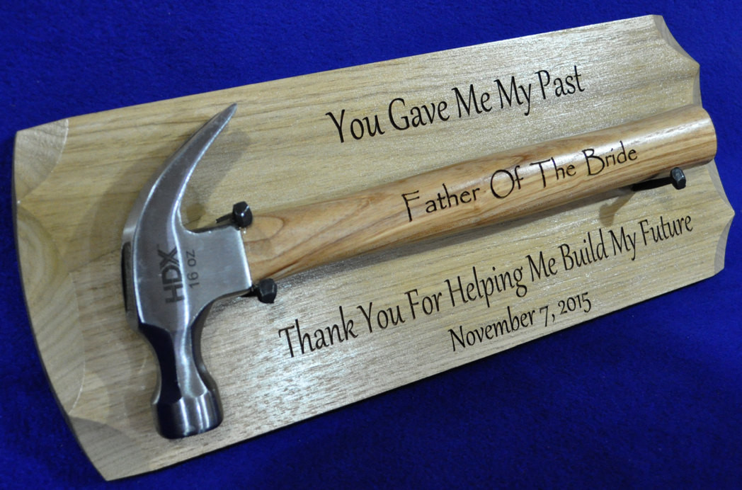 Father Of The Bride Gift Ideas
 Father The Bride Gift Engraved Hammer Display Gift For