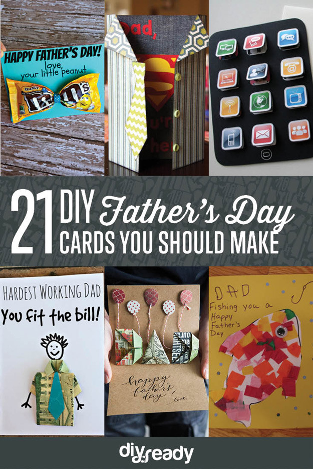 Father'S Day Gift Card Ideas
 21 DIY Ideas for Father s Day Cards DIY Ready