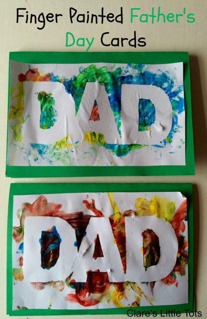 Father'S Day Gift Ideas From Preschoolers
 Finger Painted Father s Day Card