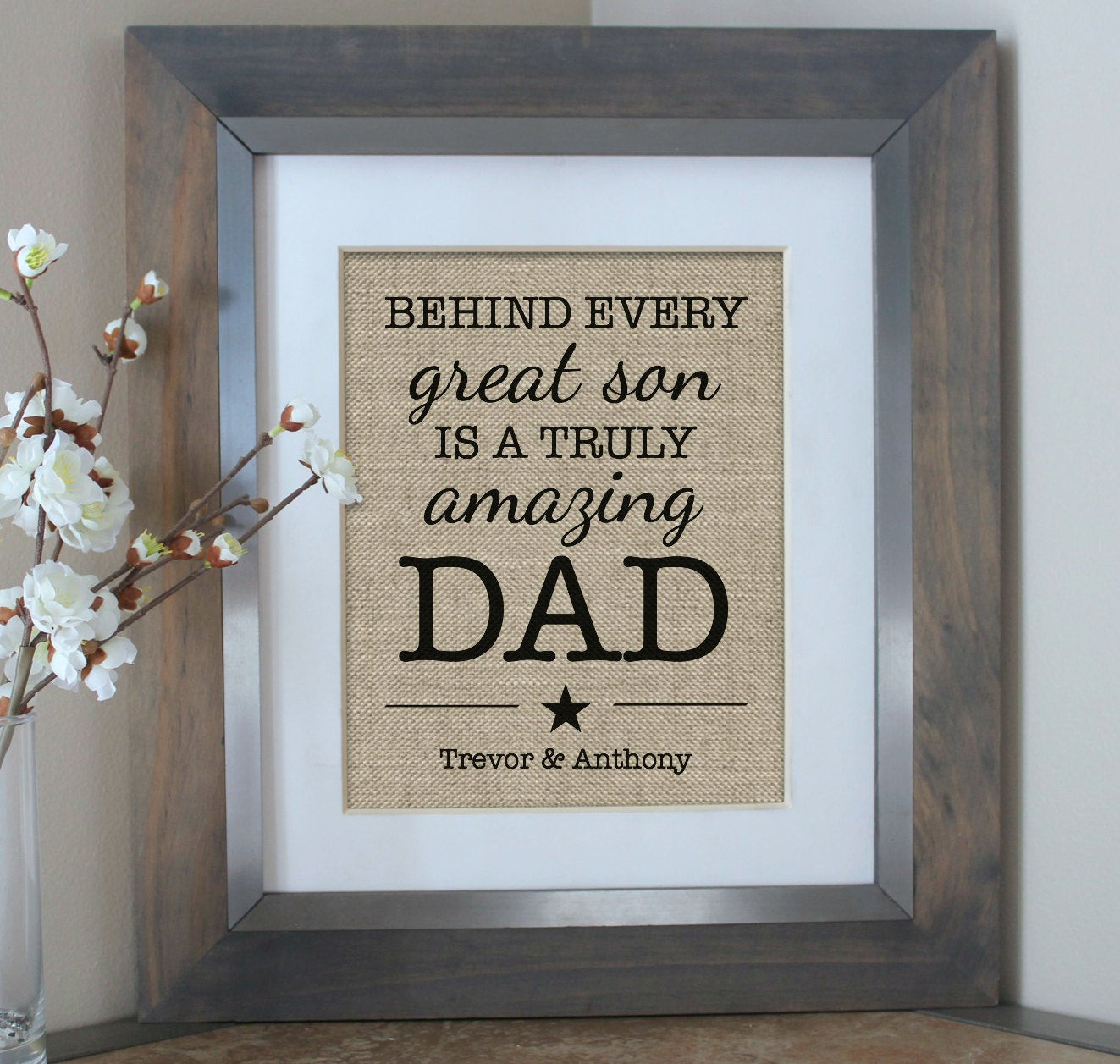 Father'S Day Gift Ideas From Son
 Father s Day Gift from Son Personalized Gift by EmmaAndTheBean