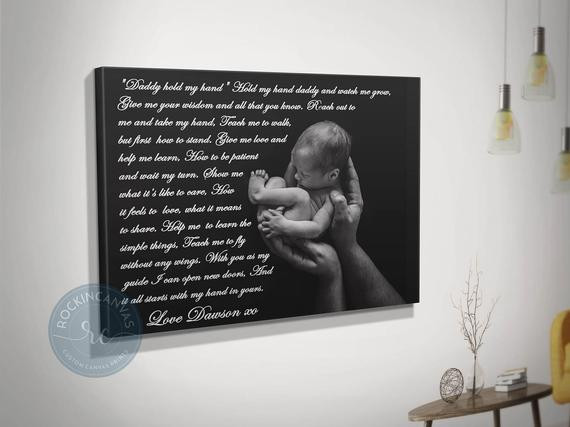 Father'S Day Gift Ideas From Son
 First Father s Day Gift Idea Custom Canvas Fathers day