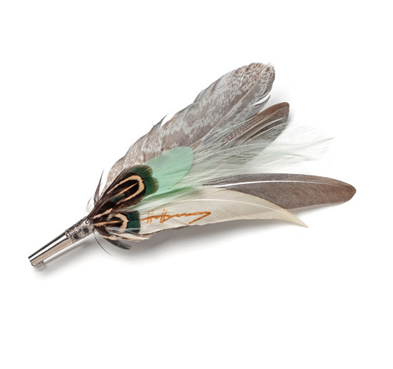 Feather Brooches
 Feather Brooch Pin mint & silver