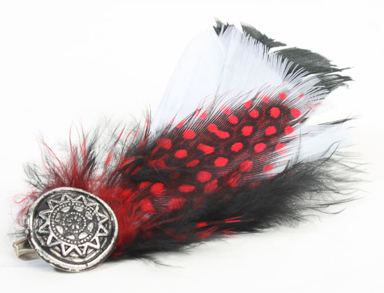 Feather Brooches
 Real Dyed Feather Brooch Pin Feathers & Boas Basic
