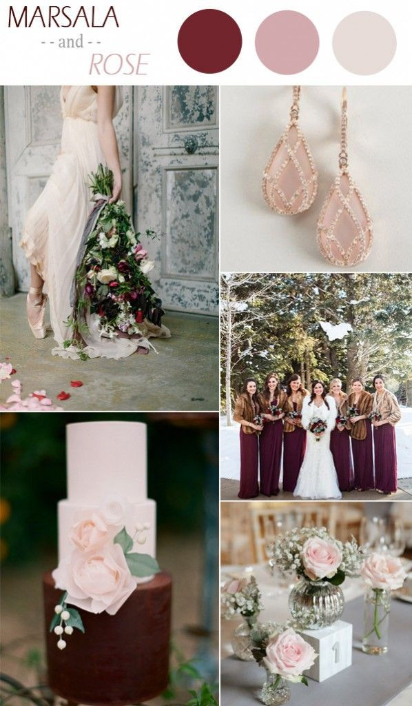 February Wedding Themes
 marsala and rose winter wedding color ideas 2015