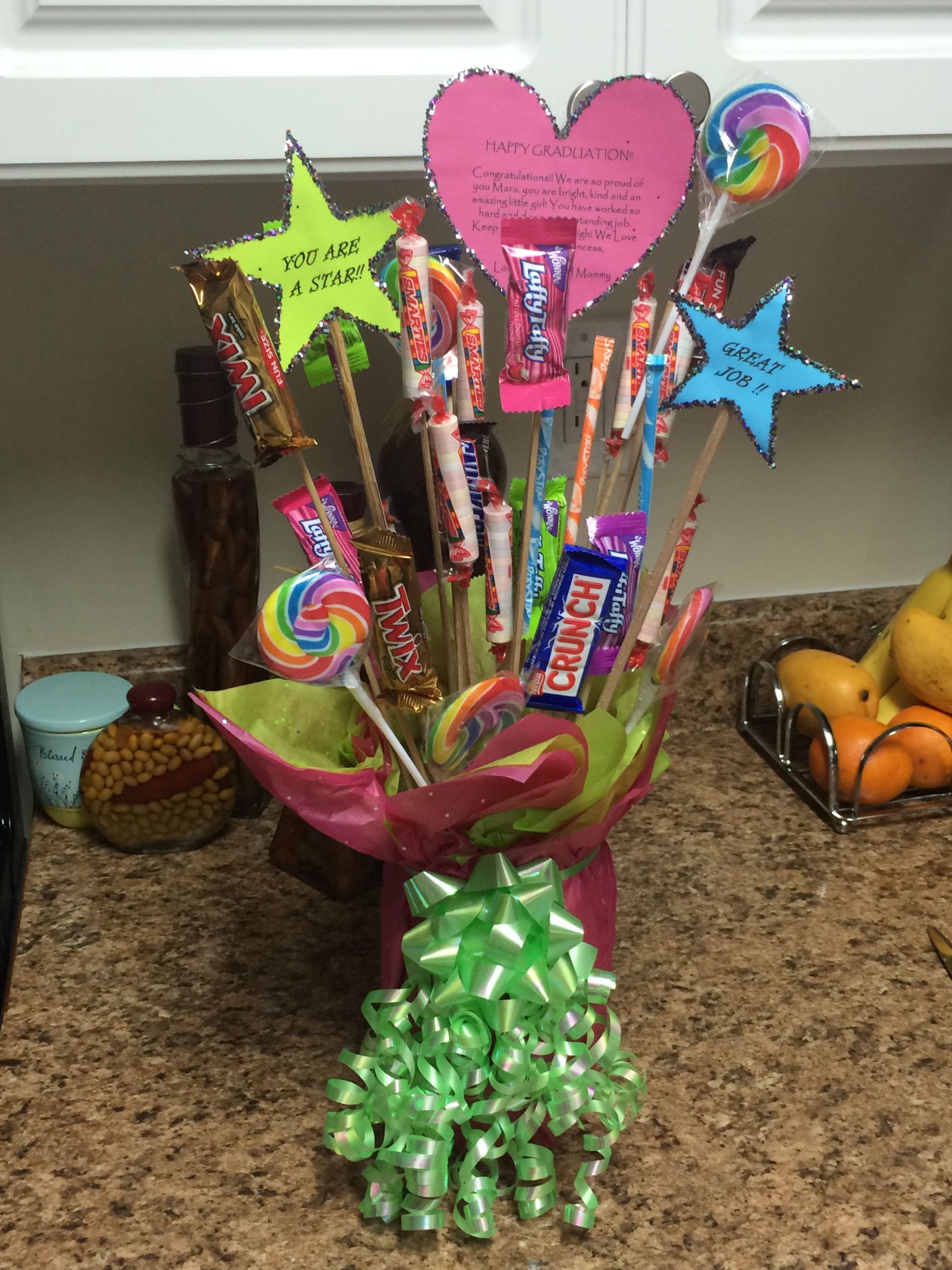 Fifth Grade Graduation Gift Ideas
 This is a t bouquet I made for my daughter s 5th grade
