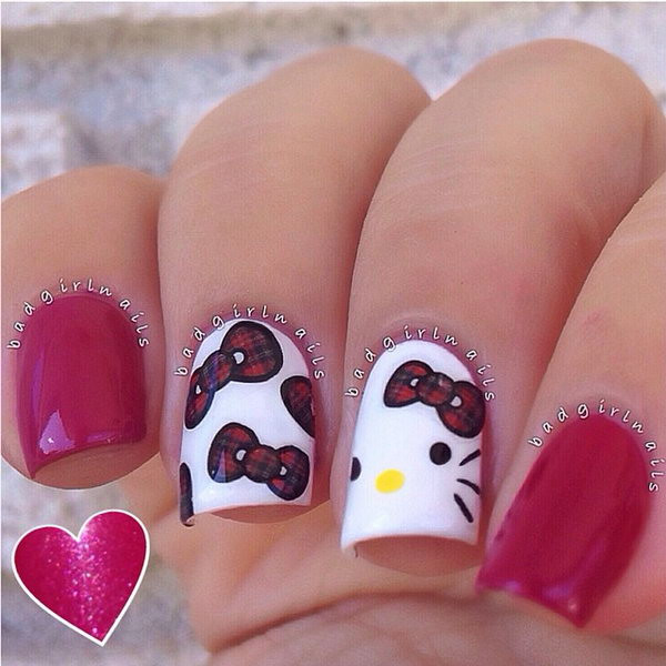 Finger Nails Are Pretty
 Cute Hello Kitty Nail Art Designs Hative