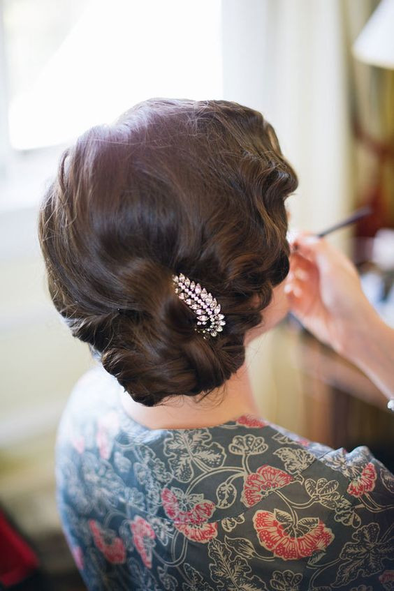 Finger Waves Updo Hairstyles
 30 Glamorous Finger Wave Styles For Any Hair Length